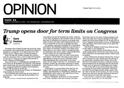rjd group - issue development case study - trump opens door for term limits on congress